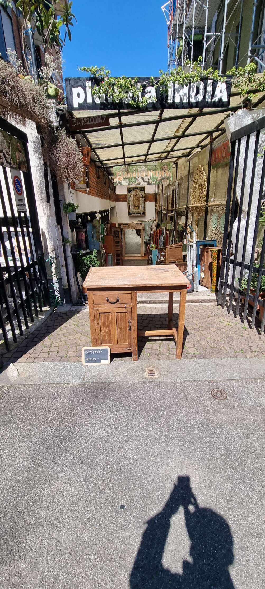 Scrivania in teak color noce medio - immagine 6