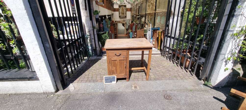 Scrivania in teak color noce medio - immagine 11