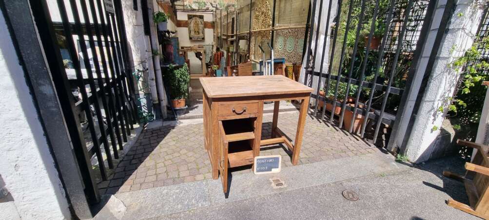 Scrivania in teak color noce medio - immagine 4
