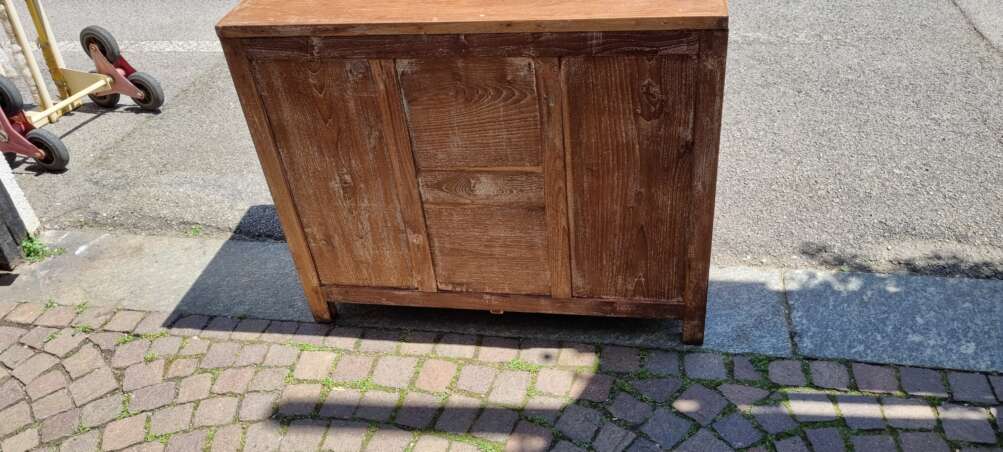 Mobiletto in teak con ante in vetro - immagine 9