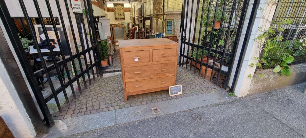Cassettiera in teak con quattro cassetti - immagine 11