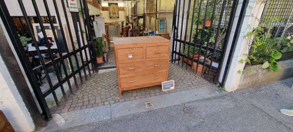 Cassettiera in teak con quattro cassetti - immagine 5