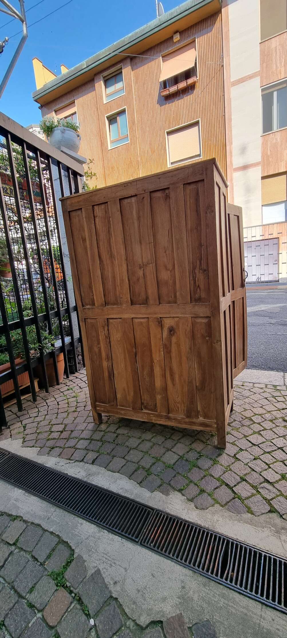Armadio basso in teak naturale - immagine 5