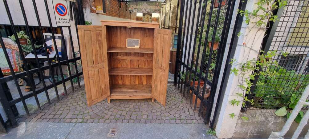 Armadio basso in teak naturale - immagine 9