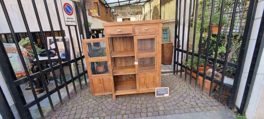 Vetrina in teak con cassetti - immagine 9
