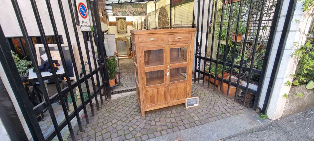 Vetrina in teak con cassetti - immagine 2