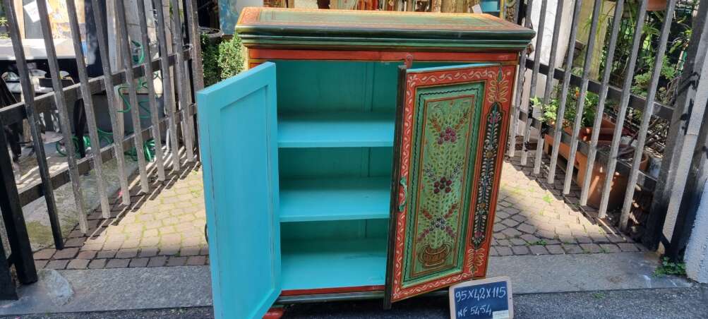 Mobiletto dipinto a mano in stile indiano - immagine 3