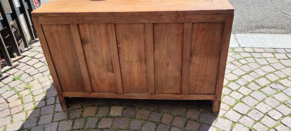 Cassettiera bassa a sei cassetti in teak - immagine 5